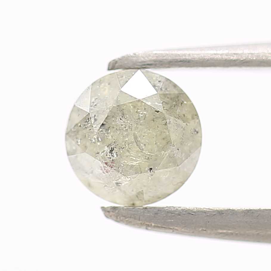 0.43 Carat Fancy Gray Round Brilliant Cut Natural Loose Diamond